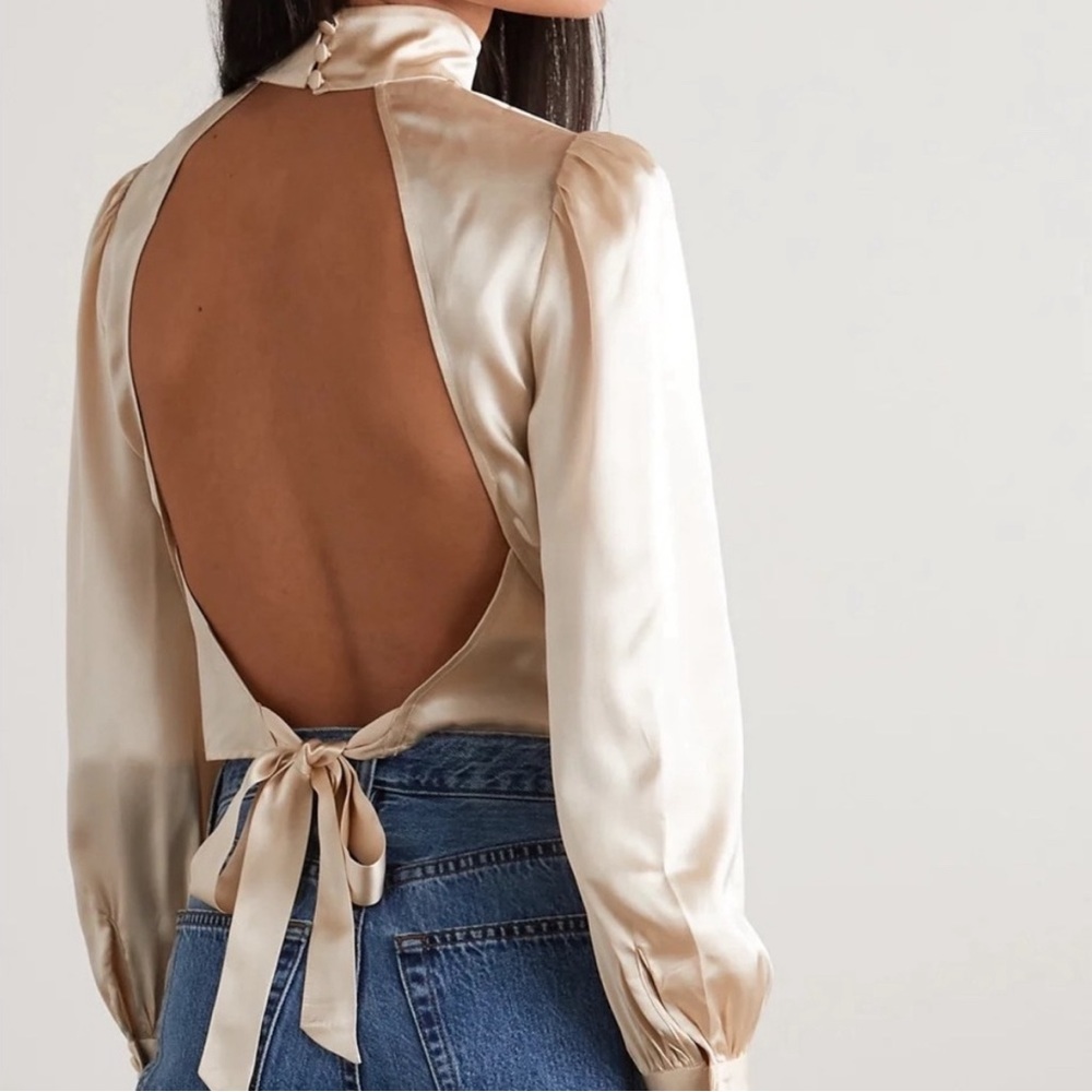 Reformation Cielo top. 100% silk